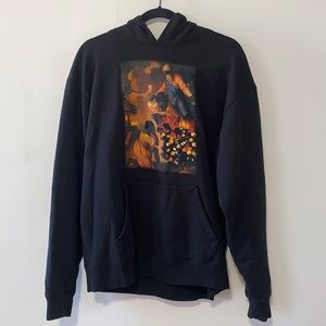 DENIM TEARS Black Foral Painting Hoodie